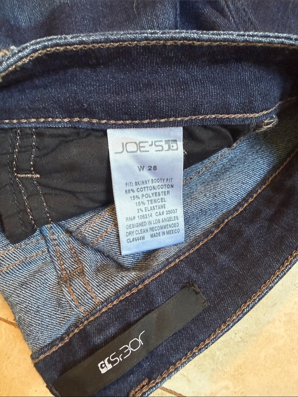 Joe's Jeans Women's Dark Indigo High-Rise Slim Jeans - Picture 2 of 4